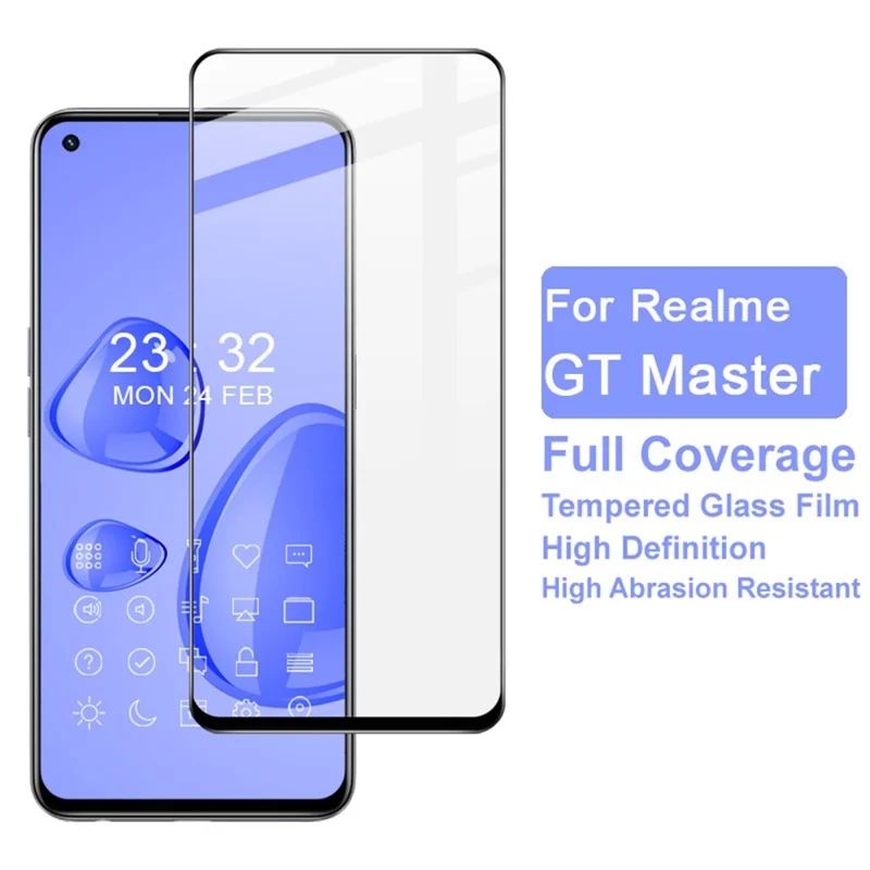 IMAK Pro+ for Realme GT Master Scratch Resistant 9H Hardness Film Full Cover Full Glue Adhesive HD Tempered Glass Protector