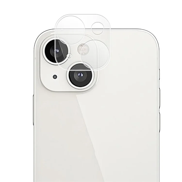 Mocolo Silk Stamping Protettore Per le Lenti Per la Fotocamera Con Vetro Temperato Preciso Con Taglio Preciso Per Iphone 13 Mini 5,4 Pollici - Trasparente