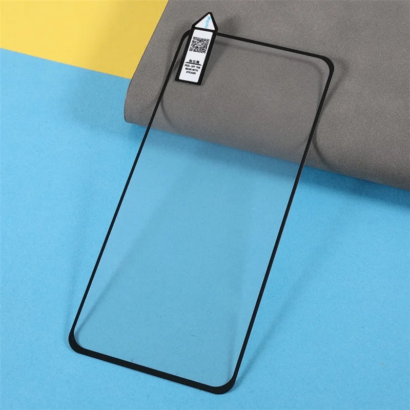RURIHAI для Oppo Reno6 E защитная пленка из закаленного стекла с полным нанесением клея 0,26 мм, твердость 9H, 2,5D кромка, прочная защитная пленка