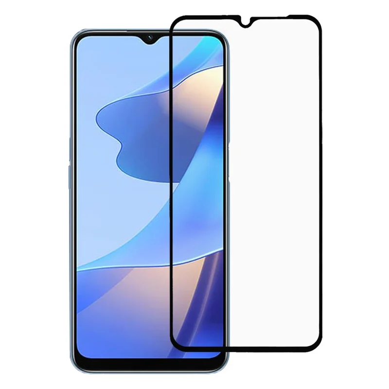 RURIHAI for Oppo A16 / A16s / A54s Screen Protector Full Glue 9H Hardness 2.5D Edge Solid Defense Tempered Glass Film