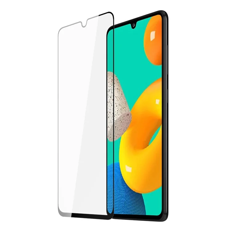 DUX DUCIS Película de vidrio templado HD antiarañazos de 9D y 0,33 mm de grosor con cobertura completa y pegamento completo para Samsung Galaxy M32 (versión global)