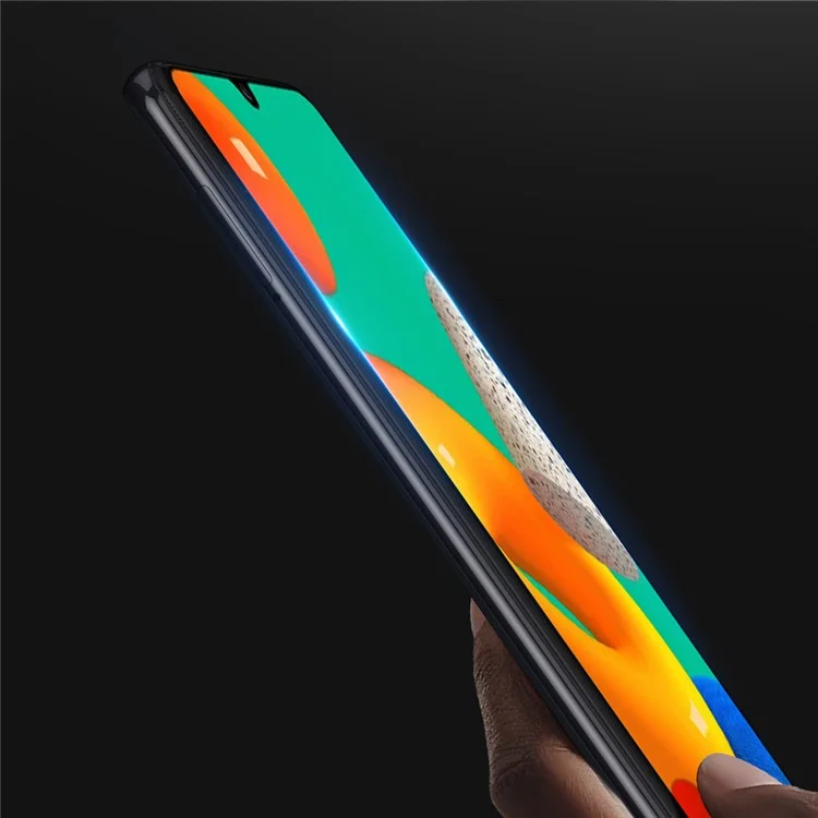 DUX DUCIS Película de vidrio templado HD antiarañazos de 9D y 0,33 mm de grosor con cobertura completa y pegamento completo para Samsung Galaxy M32 (versión global)
