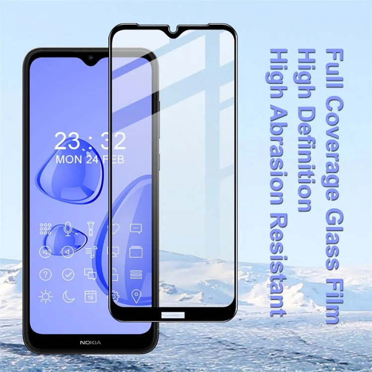 IMAK Pro+ Full HD Clear 9H Anti-Scratch Full Coverage Full Glue Tempered Glass Film pour Nokia C30