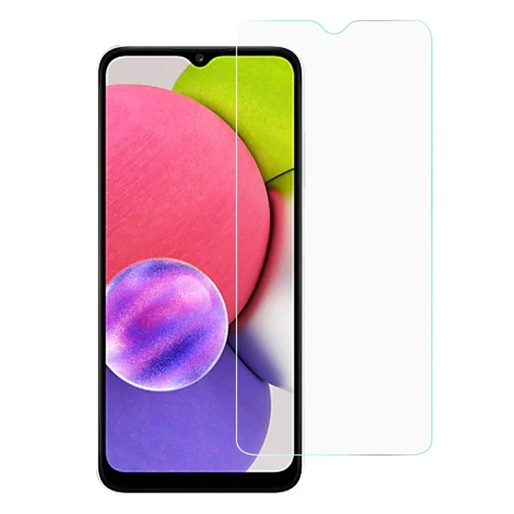 Case Friendly Ultra Clear 0,3 mm Arc Edge Gehärtetes Glas Bildschirmschutz für Samsung Galaxy A03s (164,2 x 75,9 x 9,1 mm)