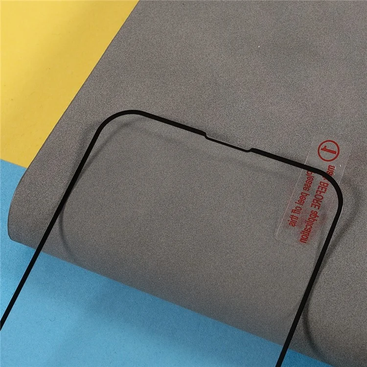 High Aluminum-Silicone Glass High Definition Full Glue Full-Screen Silk Printing Tempered Screen Glass for iPhone 16e / 13 / 13 Pro / 14