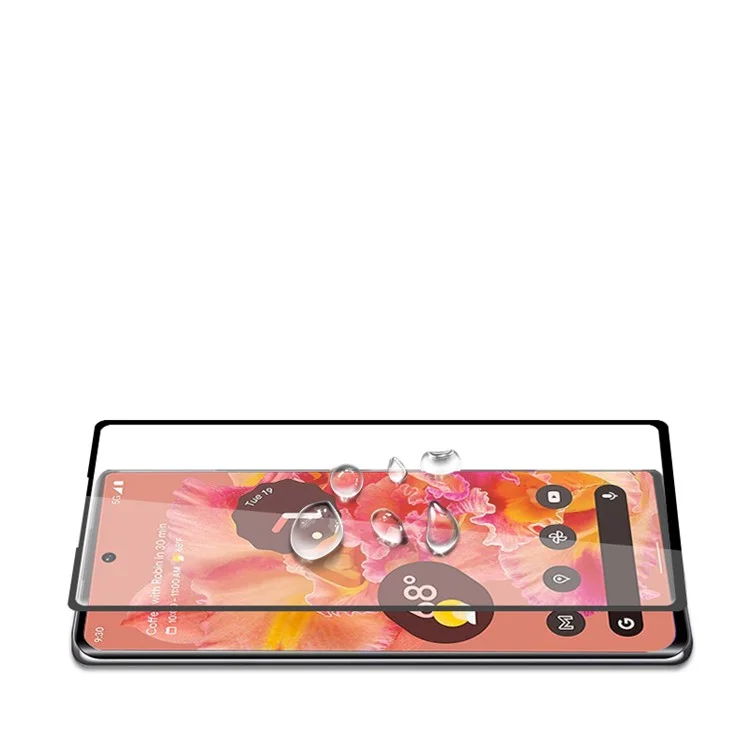 MOCOLO Silk Printing Full Adhesive Glue Full Coverage HD Clear 9H Tempered Glass Screen Guard für Google Pixel 6 - Schwarz