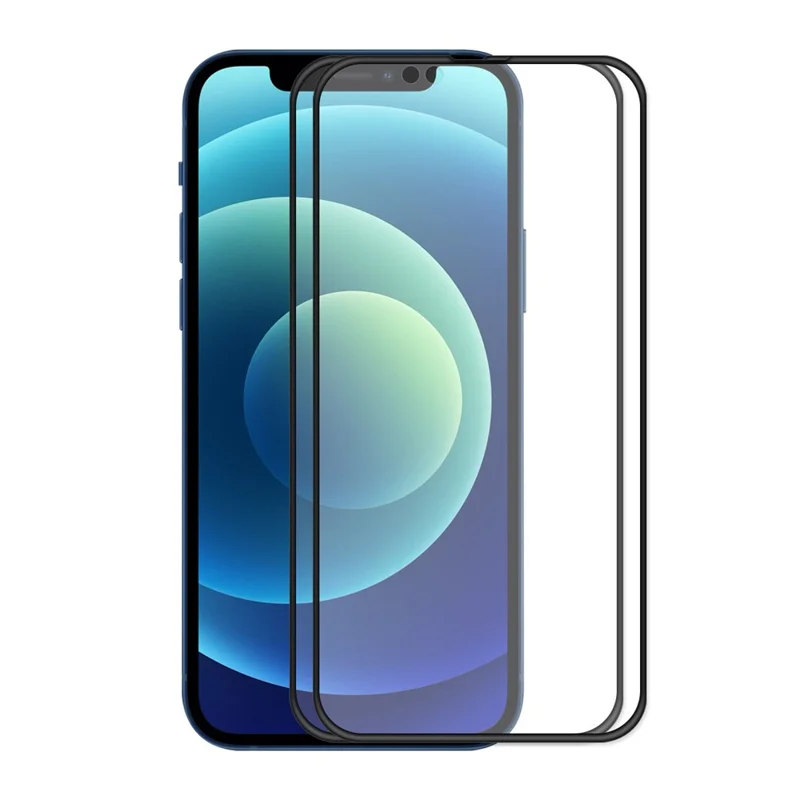 2 Stück / Satz HAT PRINCE 9H kratzfestes, vollflächiges, klar transparentes Panzerglas-Schutzfolie mit Vollklebebeschichtung für iPhone 13 / 13 Pro / 14