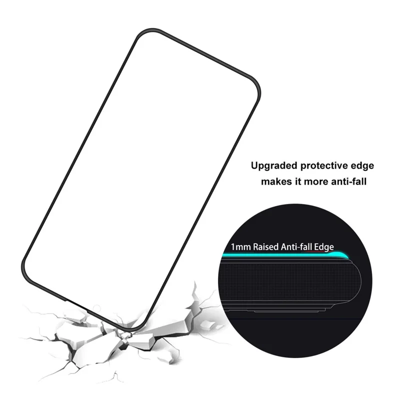 5 Unidades / Conjunto ENKAY HAT PRINCE para iPhone 13 / 13 Pro / 14 / 14 Cobertura Total com Cola Total, Proteção de Ecrã de Vidro Temperado HD Transparente 9H Resistente a Arranhões