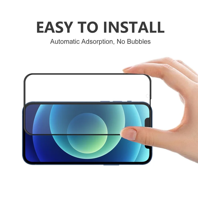 5 Unidades / Conjunto ENKAY HAT PRINCE para iPhone 13 / 13 Pro / 14 / 14 Cobertura Total com Cola Total, Proteção de Ecrã de Vidro Temperado HD Transparente 9H Resistente a Arranhões