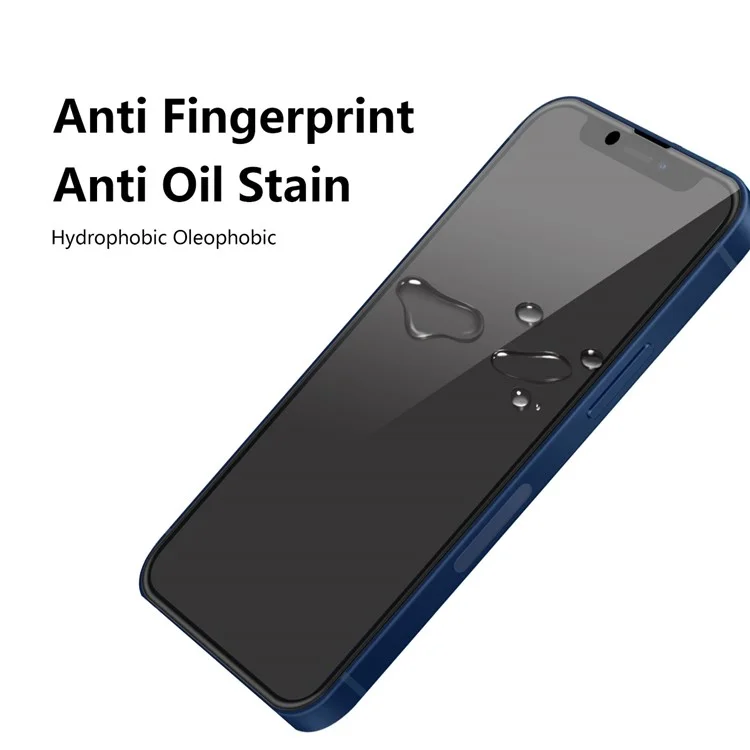 2Pcs / Set HAT PRINCE Full Coverage Full Glue 9H Hardness HD Anti-Spy Anti-Peep Tempered Glass Screen Protector pour iPhone 13 / 13 Pro / 14