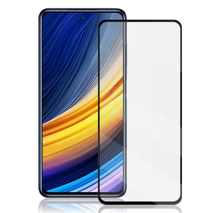 Para Xiaomi Poco X3 GT / Note 10 Pro 5G (China) / Note 10 Pro Max 4G MOCOLO 9H Ultra Transparente Anti-Aceite Cobertura de Pantalla Completa Seda Impreso HD Vidrio Templado Pegamento Completo Protector - Negro