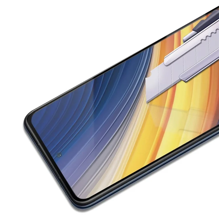 Para Xiaomi Poco X3 GT / Note 10 Pro 5G (China) / Note 10 Pro Max 4G MOCOLO 9H Ultra Transparente Anti-Aceite Cobertura de Pantalla Completa Seda Impreso HD Vidrio Templado Pegamento Completo Protector - Negro