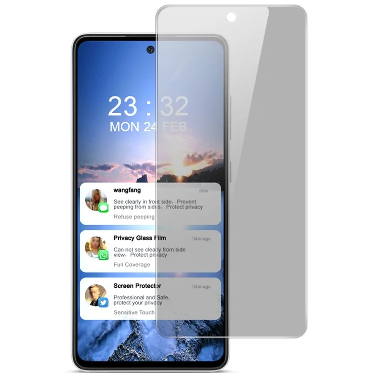 IMAK Anti-Peep Privacy Protection Tempered Glass Screen Protector for Samsung Galaxy A52s 5G / A52 4G / 5G