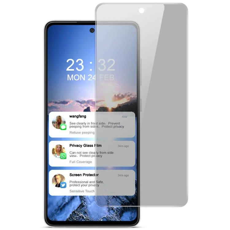 Protector De Cristal Templado De Protección Contra La Privacidad De Imak Anti-PEEP Para Samsung Galaxy A52S 5G / A52 4G / 5G