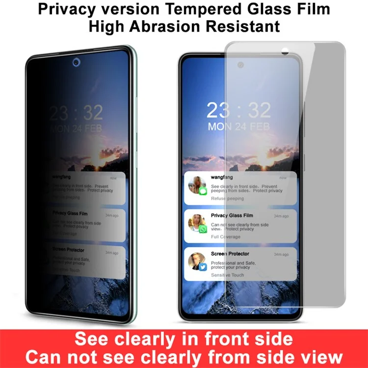 IMAK Anti-peep Privacy Protection Tempered Glass Screen Protector for Samsung Galaxy A52s 5G/A52 4G/5G