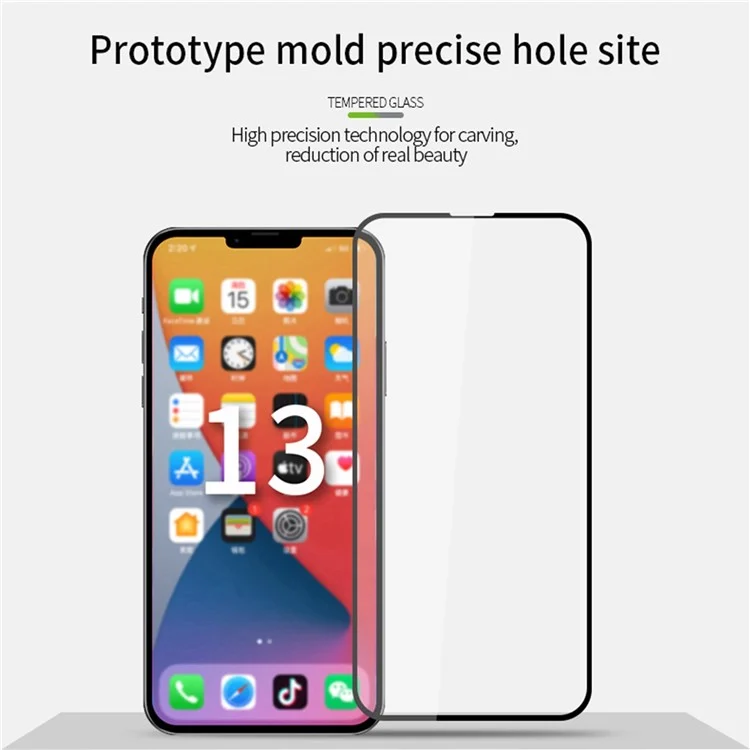 MOFI High Definition 2.5D Full Coverage Full Glue 9H Hardness Anti-Scratch Tempered Glass Screen Protector for iPhone 13 mini 5.4 inch