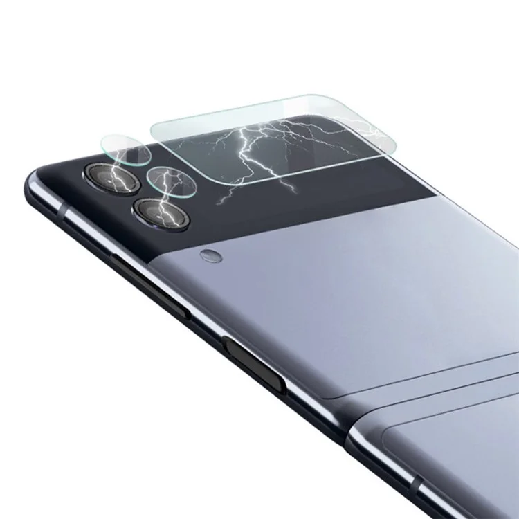 IMAK 1 Set Anti Scratch Ultra Clear Ring Tempered Glass Film Camera Lens Protector per Samsung Galaxy Z Flip3 5G