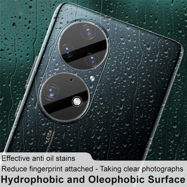 IMAK 1 Set Ultra Clear Round Ring Tempered Glass Rear Camera Lens Protector Film per Huawei P50 Pro