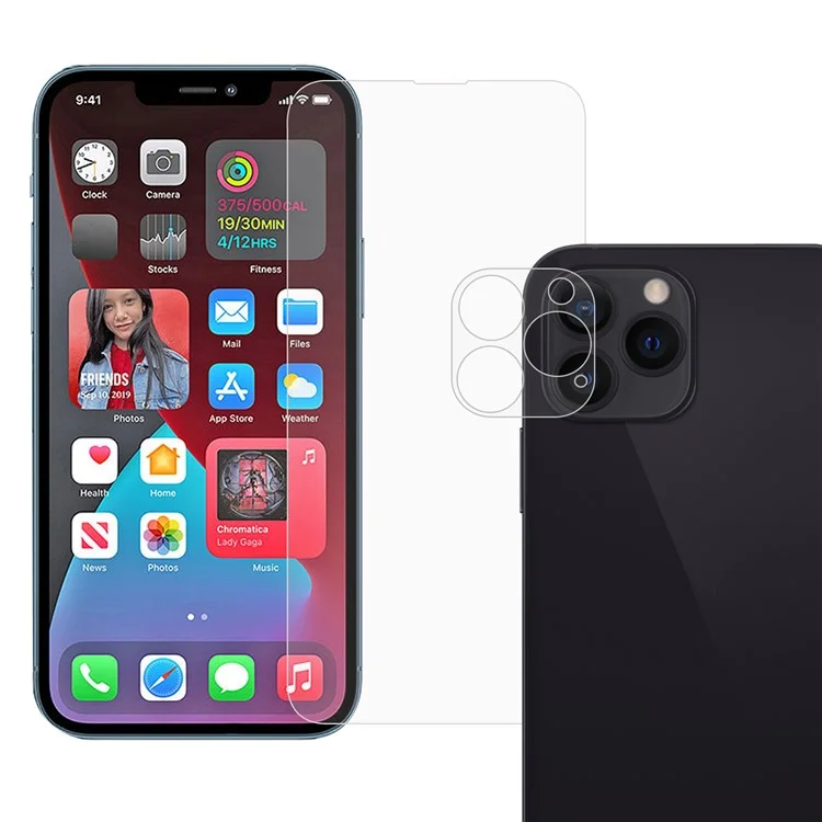 Protetor da Lente da Câmera Anti-Arranhões 9H Dureza 2.5D Anti-Impressões Digitais + Película de Vidro Temperado Transparente para iPhone 13 Pro Max 6,7 polegadas