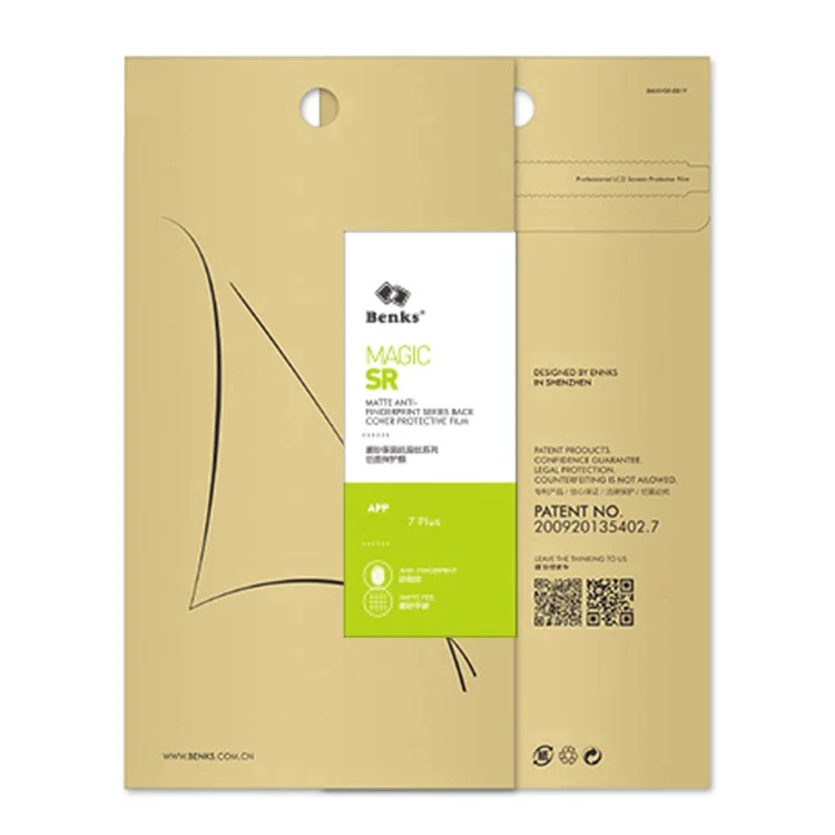 BENKS SR Matte Clear Back Protector Film for iPhone 8 Plus/7 Plus 5.5 Anti-fingerprint Sweat-proof