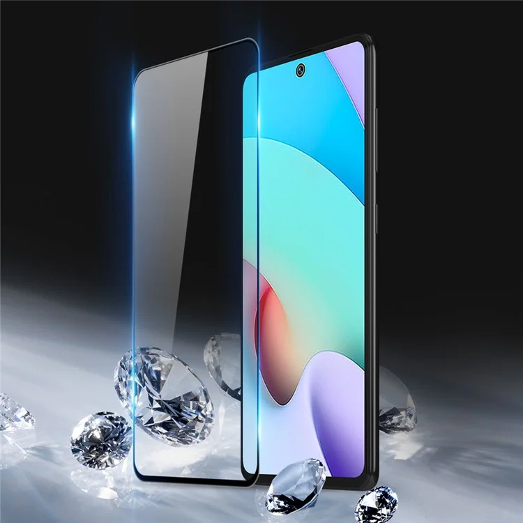 DUX DUCIS 9D Full Glue Full Screen High Definition 0.33mm Tempered Glass Film for Xiaomi Redmi Note 11 4G (MediaTek)/Redmi 10 4G (2021)/Redmi 10 2022 4G/Redmi 10 Prime