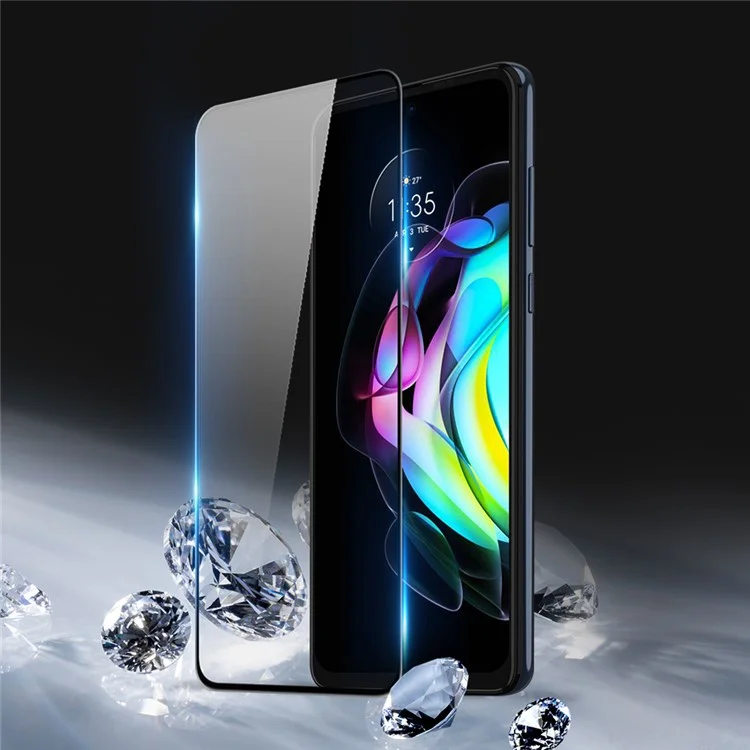 DUX DUCIS 9D Full Cover Full Glue 9H 0.33mm Transparent Tempered Glass Protective Film for Motorola Edge 20
