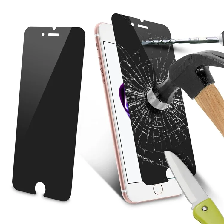 Protetor de Tela de Vidro Temperado Anti-voyeur de 0,3 mm para iPhone 8 Plus/7 Plus de 5,5 polegadas