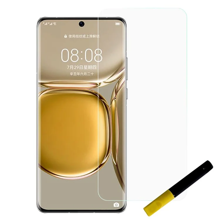 Rurihai 3D Glue Completo Anti-explosión UV Liquid Glass Wantse Protector Película Para Huawei P50 Pro