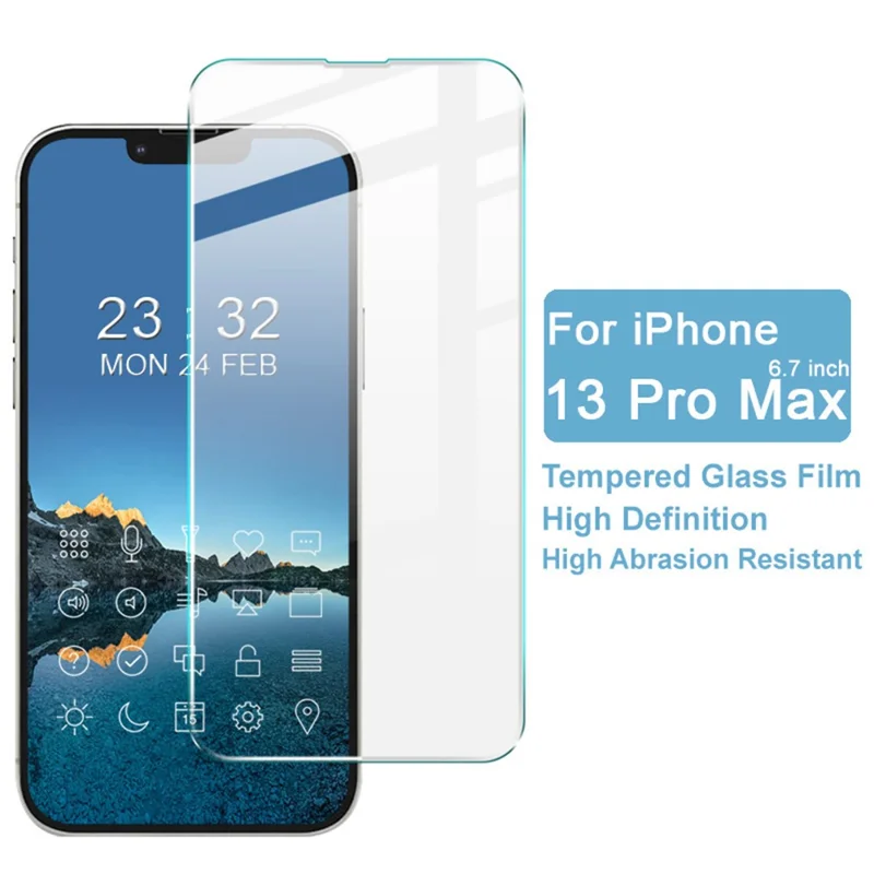 IMAK Serie H Película Protectora de Cristal Templado de Alta Transparencia para iPhone 13 Pro Max / 14 Plus