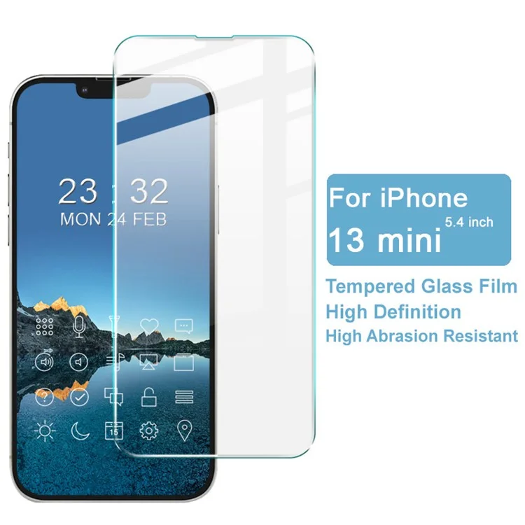 IMAK H Series Bruchfestes, extrem klares Panzerglas-Displayschutz für iPhone 13 mini 5,4 Zoll