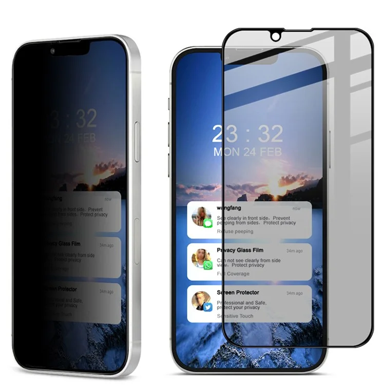 IMAK Full Coverage Premium Privacy Anti-Peep 9H Hardness Tempered Glass Screen Protector für iPhone 13 mini 5,4 Zoll