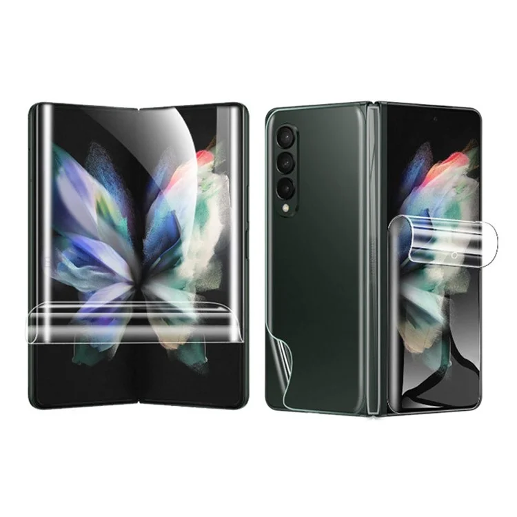 HD Ultra Clear Full Coverage Hydrogel-Displayschutz Soft TPU + PET Anti-Kratzer-Folie für Samsung Galaxy Z Fold3 5G