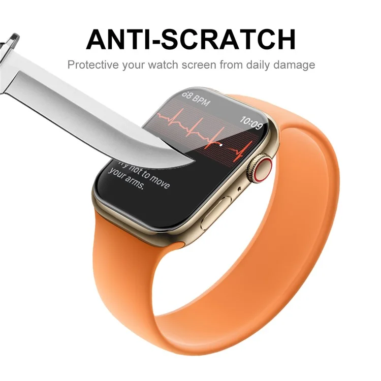 ENKAY HAT PRINCE for Apple Watch Series 9 / 8 / 7 41mm 2Pcs / Set 3D Curved Hot Bending Full Coverage HD Clear Ultra-Thin Screen Protector Soft PET Filmm - Transparent