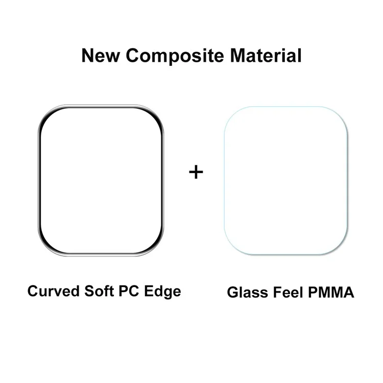 ENKAY HAT PRINCE 3D Curved Full Coverage Soft PC Edge + PMMA Закаленное стекло Защитная пленка HD Clear Film для Apple Watch Series 7 41mm