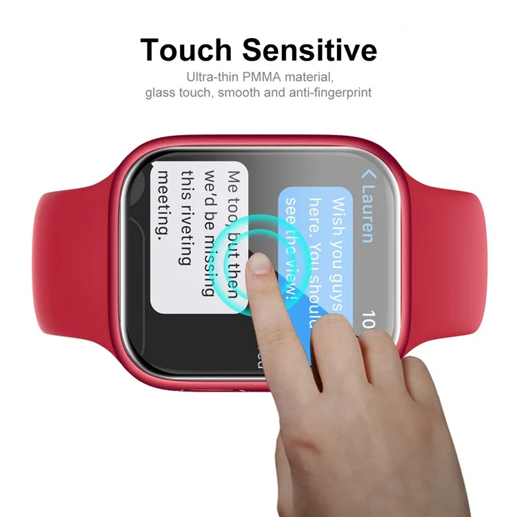 ENKAY HAT PRINCE 3D Curved Full Coverage Soft PC Edge + PMMA Закаленное стекло Защитная пленка HD Clear Film для Apple Watch Series 7 41mm
