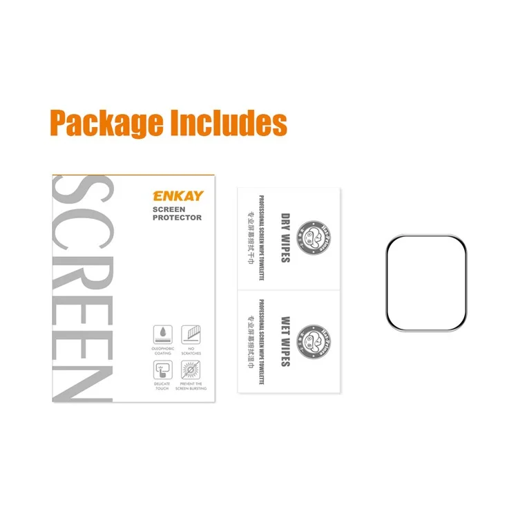 ENKAY HAT PRINCE 3D Curved Full Coverage Soft PC Edge + PMMA Закаленное стекло Защитная пленка HD Clear Film для Apple Watch Series 7 41mm