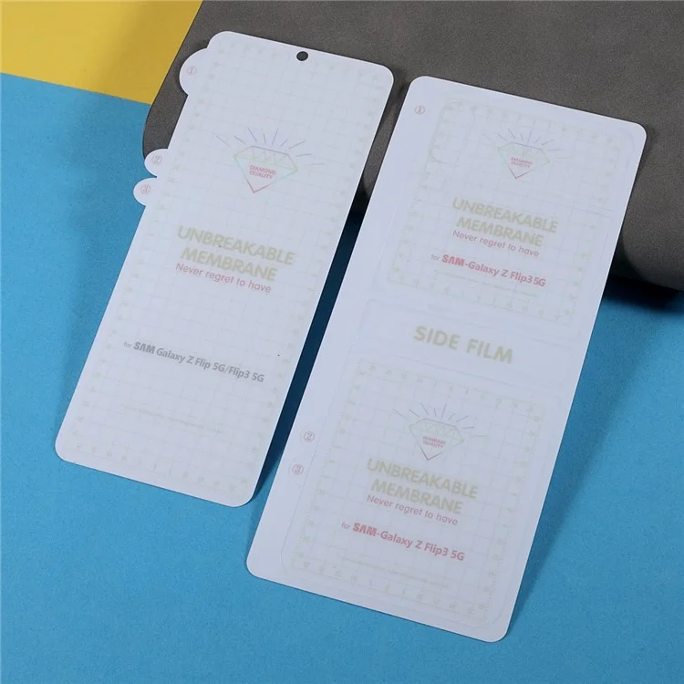 Conjunto de películas protectoras de TPU suaves y completas para la parte delantera y trasera del Samsung Galaxy Z Flip3 5G