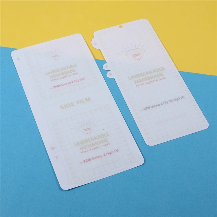 Conjunto de películas protectoras de TPU suaves y completas para la parte delantera y trasera del Samsung Galaxy Z Flip3 5G