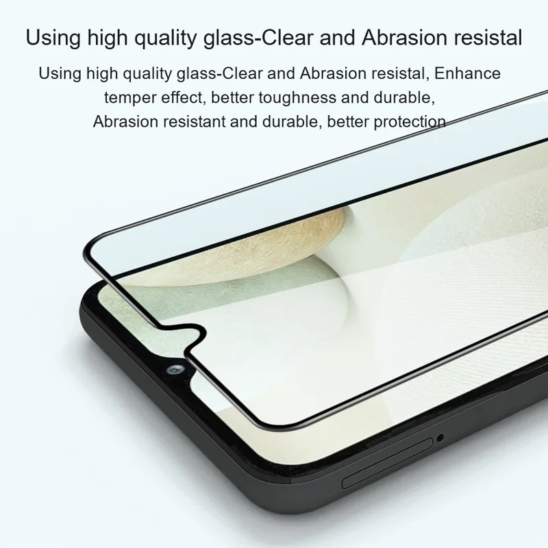 AMORUS 2Pcs/Set Anti-Explosion Secondary Hardening Full Glue Silk Printing HD Tempered Glass Screen Protector for Samsung Galaxy A72 4G/5G