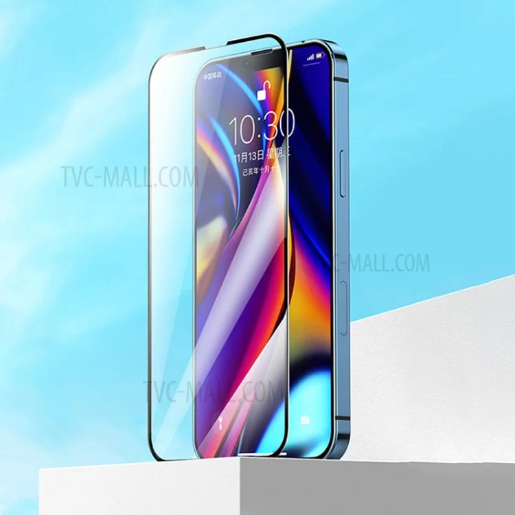 REMAX Scratch-Resistant HD Full Screen Coverage Curved Full Glue Tempered Glass Screen Protector for iPhone 13 / 13 Pro / 14