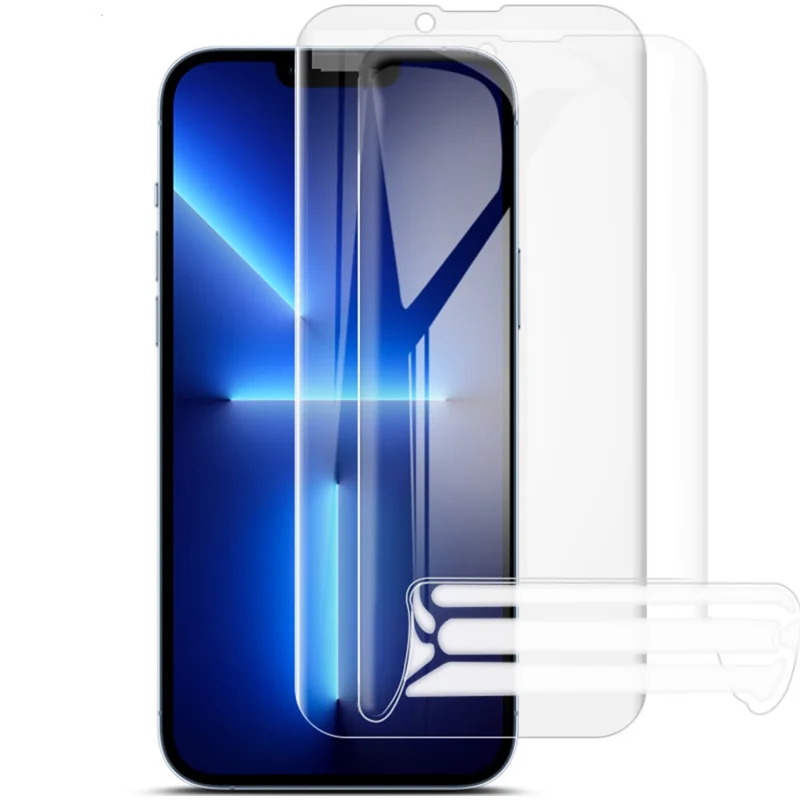 IMAK 2Pcs / Set Full Coverage High Sensitivity Hydrogel Film III Soft TPU Screen Protector for iPhone 13 / 13 Pro / 14