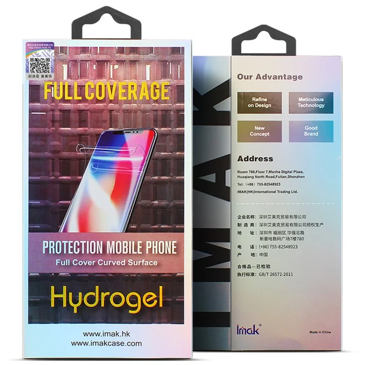 For iPhone 13 / 13 Pro / 14 IMAK 2Pcs / Set HD Transparent  Hydrogel Protective Film III Full Coverage Soft TPU Back Protector