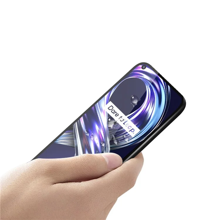 PINWUYO Shatter-Proof 9H Tempered Glass Full Glue Anti-Fingerprint Full Screen Coverage Screen Film for Realme 8i