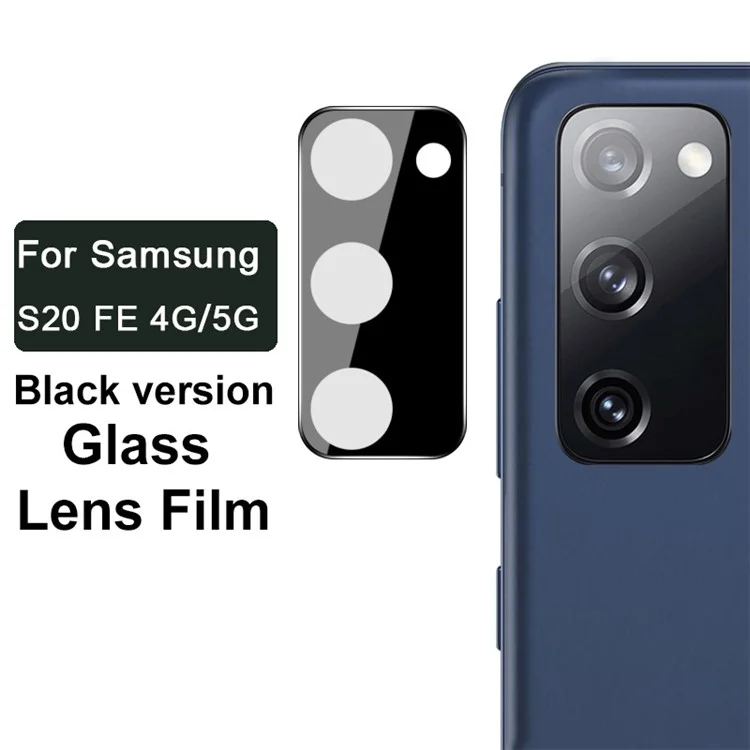 IMAK HD Clarity Bubble Free Tempered Glass Camera Lens Protector (Black Version) für Samsung Galaxy S20 Lite / S20 FE 4G / S20 FE 5G/S20 FE 2022