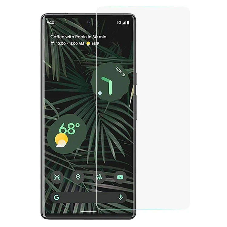 Étui anti-rayures de 0,3 mm avec bord incurvé, film protecteur d'écran en verre trempé HD transparent et résistant pour Google Pixel 6