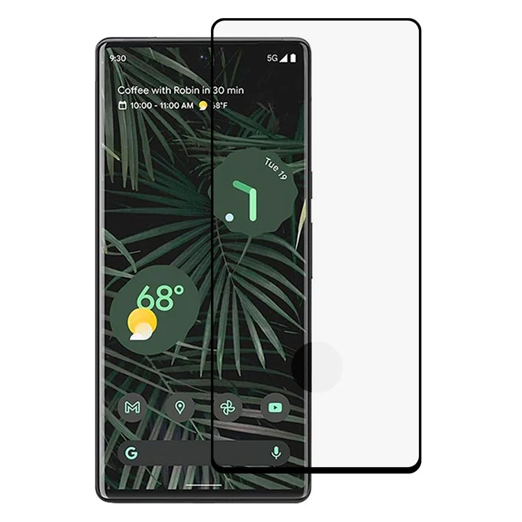 CALANS Protector de pantalla de cristal templado 3D curvado HD y antirrotura (pegamento lateral) de cobertura total para Google Pixel 6 Pro 