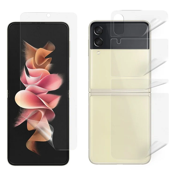 1 Set Matte Anti-fingerprint Complete Covering PET Screen Protector Film per Samsung Galaxy Z Flip3 5G
