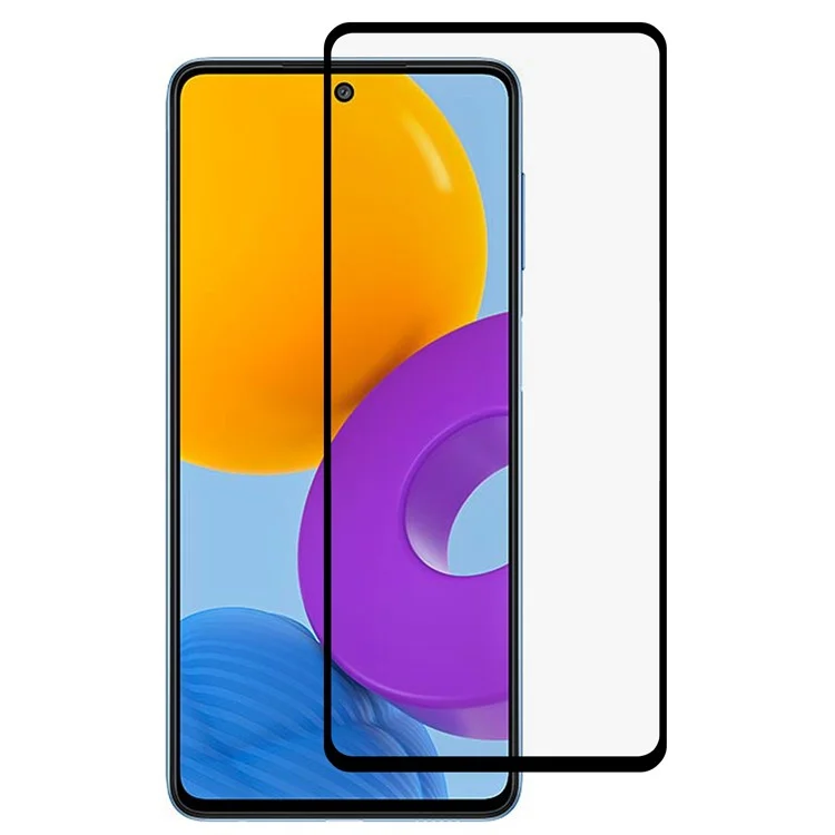 Vollbildschirm Full Glue Silk Printing Gehärtetes Glas-Bildschirmschutzfolie, Schutzfolie für Samsung Galaxy M52 5G