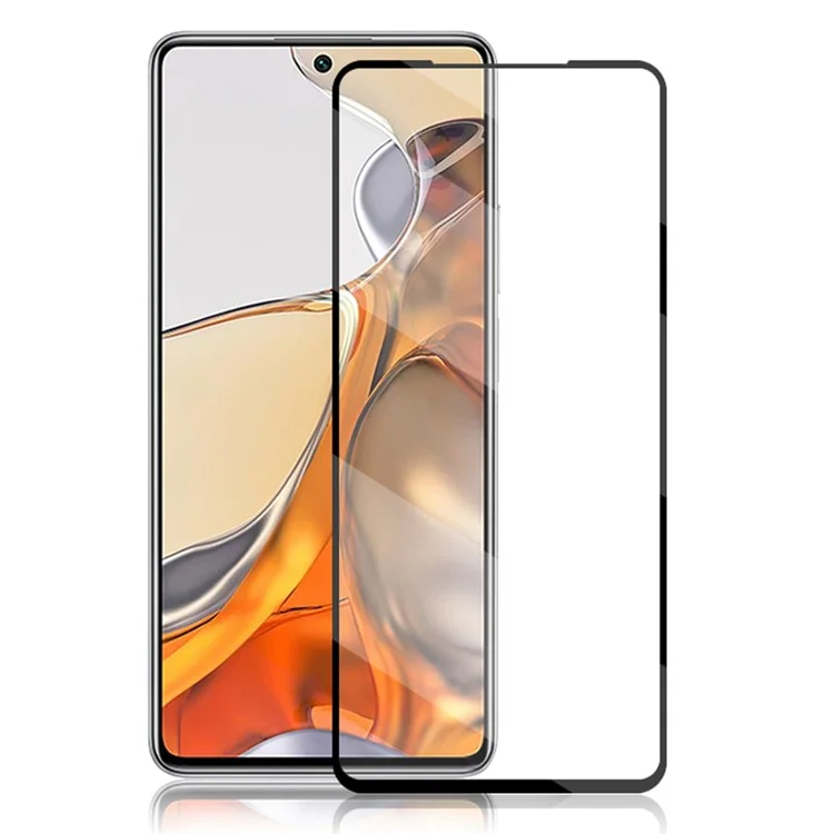 MOCOLO Anti-fingerprint Wear-resistant Silk Print Full Glue HD Tempered Glass Full Screen Protector Film per Xiaomi 11T/11T Pro - Nero