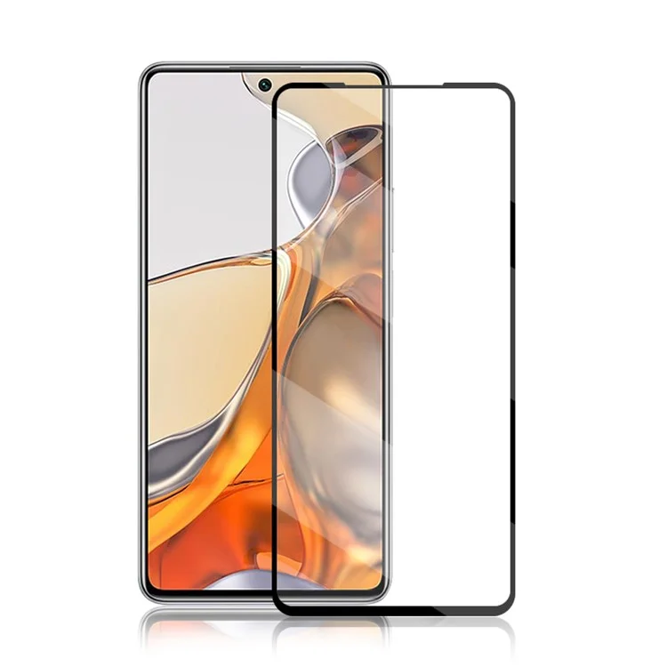 Защитное стекло AMORUS Silk Printing Full Glue HD Double Defense Full Coverage Tempered Glass для Xiaomi 11T / 11T Pro - Black
